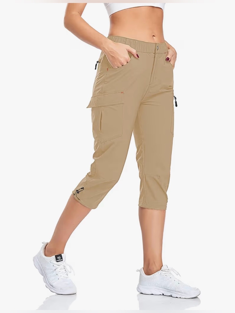 Women's Hiking Cargo Pants Quick Dry Capris Water Resistant UPF 50 Small NWT